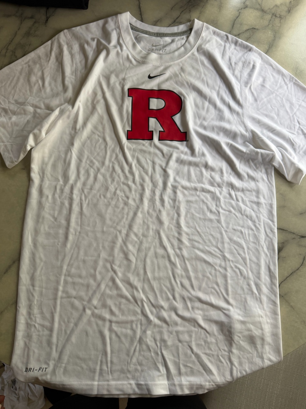 Rutgers Nike White Dri-FIT Shirt, M SZ S, Never Worn